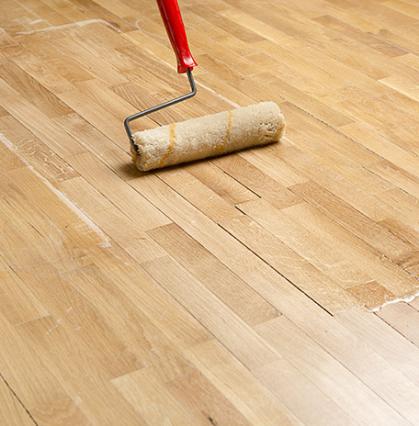 Rénovation sur un parquet